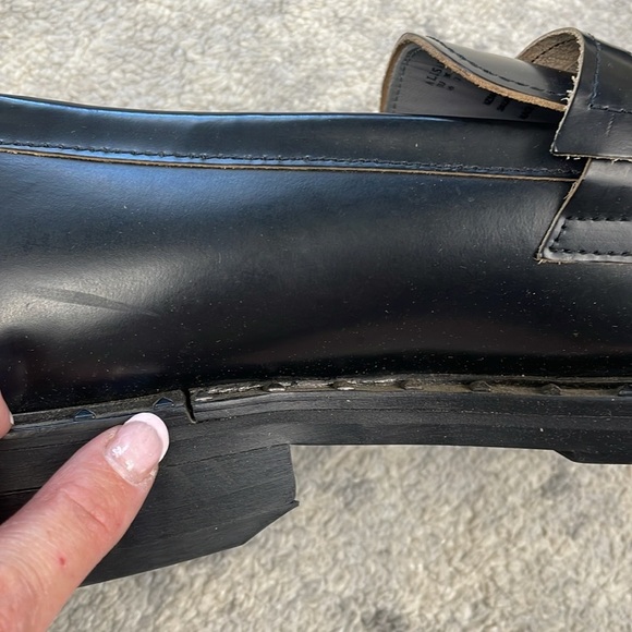 All Saints Dalias Leather Penny Loafers Studded Black Business Wedding Men Sz 13 - Picture 16 of 16